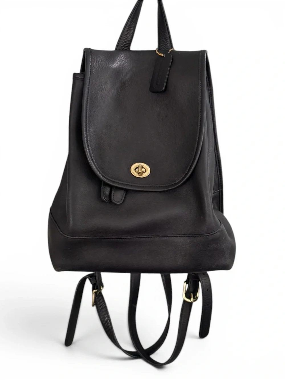 Coach Vintage 9791 Black Leather Daypack Backpack Purse - Picture 1 of 14